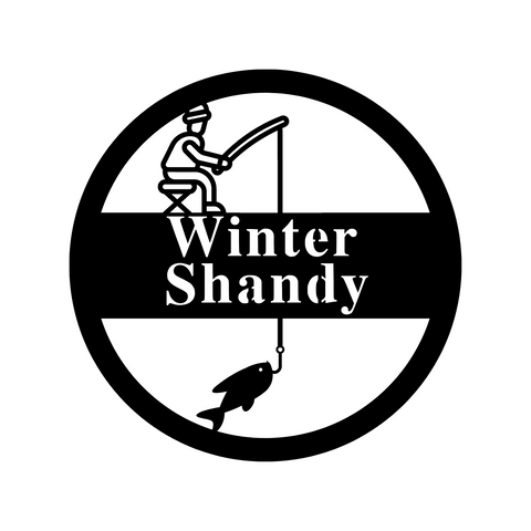 winter shandy/fishing sign/BLACK