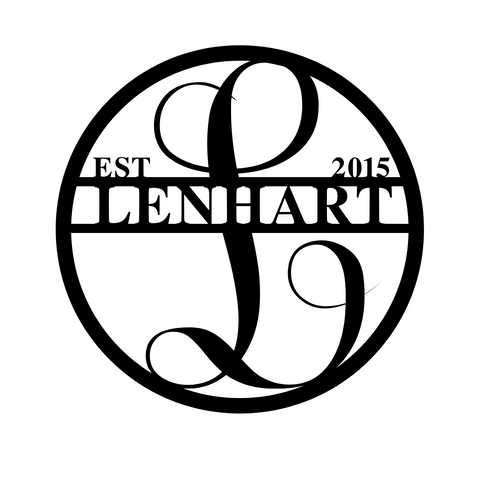 lenhart 2015/monogram sign/BL:ACK
