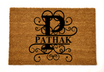 pathak/monogram doormat