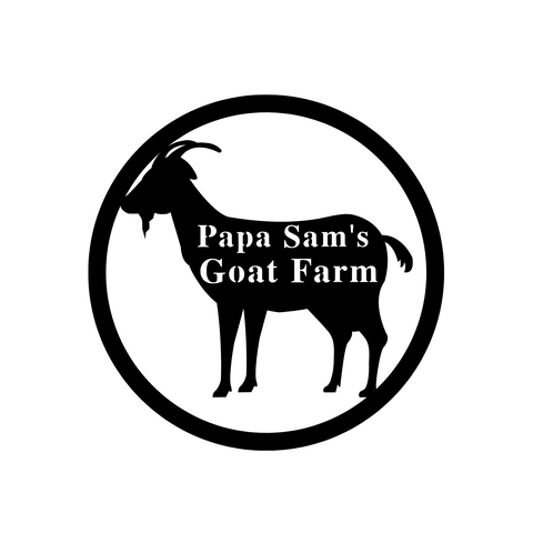 papa sam's goat farm/goat sign/BLACK