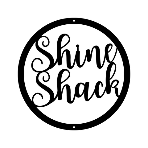 shine shack/custom sign/BLACK