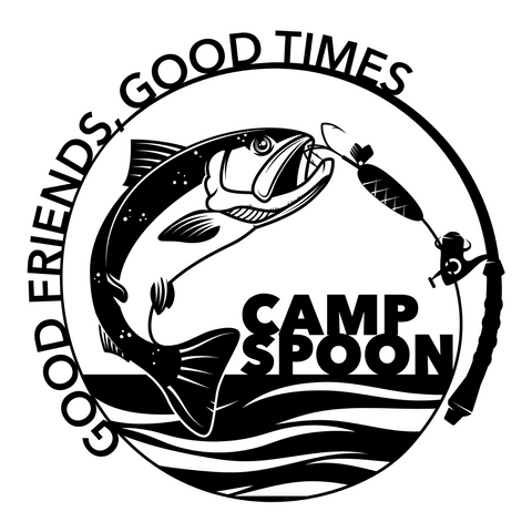 camp spoon/custom sign/BLACK