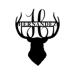 hernandez/deer monogram sign/BLACK
