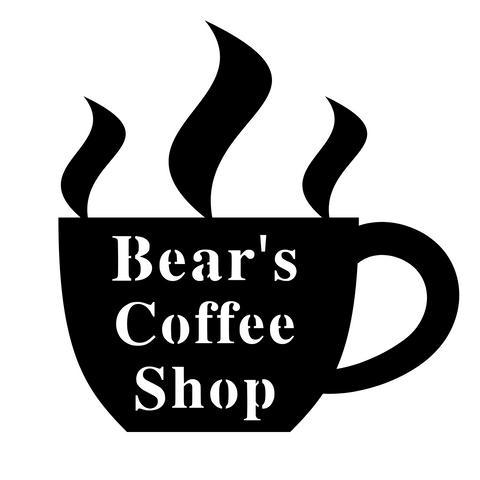 bear's coffee shop/coffee sign/BLACK