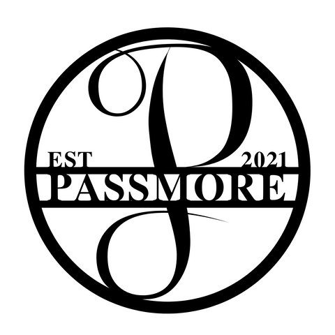 passmore est 2021/monogram sign/BLACK