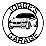 jorge's garage/bmw sign/SILVER