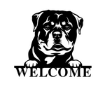 Rottweiler Welcome Sign - 12 inch