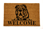welcome/bulldog doormat