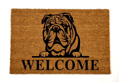 welcome/bulldog doormat