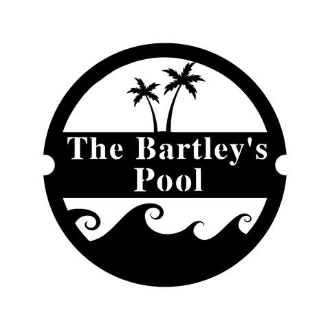the bartley's pool/pool sign/BLACK