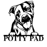 potty pad/pitbull sign/BLACK