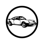 porsche 911/car sign/BLACK