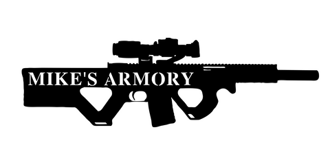 mike's armory/gun sign/BLACK/12 inch
