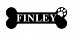 finley/dog bone sign/BLACK