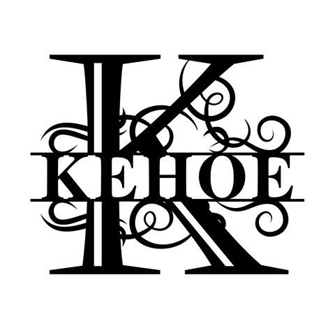 kehoe/monogram sign/BLACK