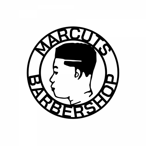 marcuts barbershop/custom sign/RED