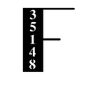 35148 f/letter address sign/BLACK
