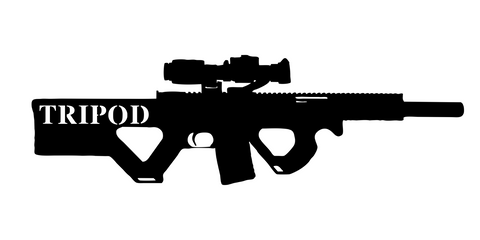 tripod/gun sign/BLACK