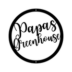 papas greenhouse/custom sign/BLACK