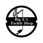big l's tackle shop/fishing sign/BLACK