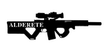 alderete/gun sign/BLACK