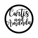 curtis and amanda/custom sign/BLACK