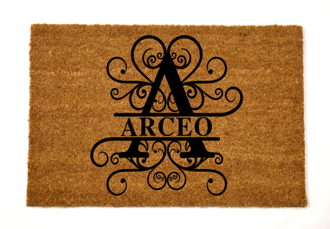 arceo/monogram doormat