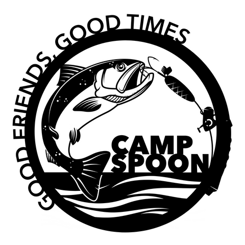 camp spoon/custom sign/BLACK