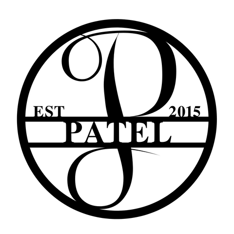 patel est 2015/monogram sign/BLACK