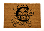 creson/monogram doormat