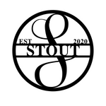 stout est 2020/monogram sign/BLACK