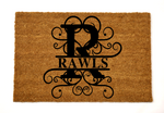 rawls/monogram doormat