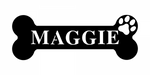 maggie/dog bone sign/BLACK
