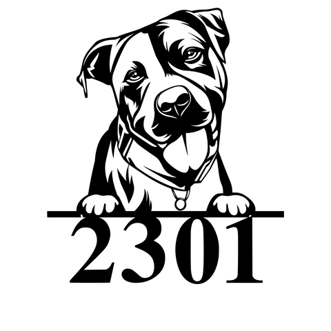2301/pitbull sign/BLACK