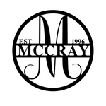 mccray est 1996/monogram sign/BLACK