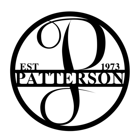patterson est 1973/monogram sign/BLACK