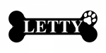 letty/dog bone sign/BLACK