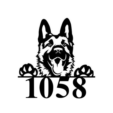 1058/german shepherd sign/BLACK