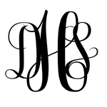dhs/initials monogram sign/BLACK