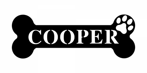 cooper/dog bone sign/BLACK
