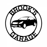 brook's garage/car sign/BLACK