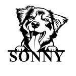 sonny/australian shepherd sign/BLACK