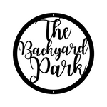 the backyard park/custom sign/BLACK