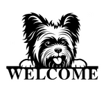 welcome/yorkie sign/BLACK