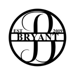 bryant est 2019/monogram sign/BLACK