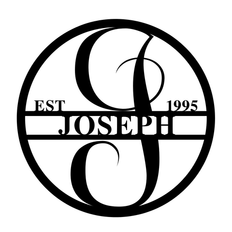 joseph est 1995/monogram sign/BLACK