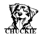 chuckie/australian shepherd sign/BLACK