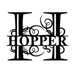 hopper/monogram sign/BLACK