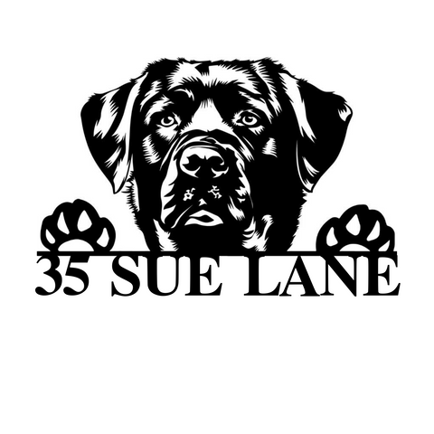 35 sue lane/black lab sign/BLACK