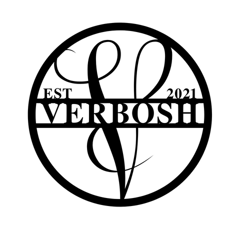 verbosh est 2021/monogram sign/BLACK